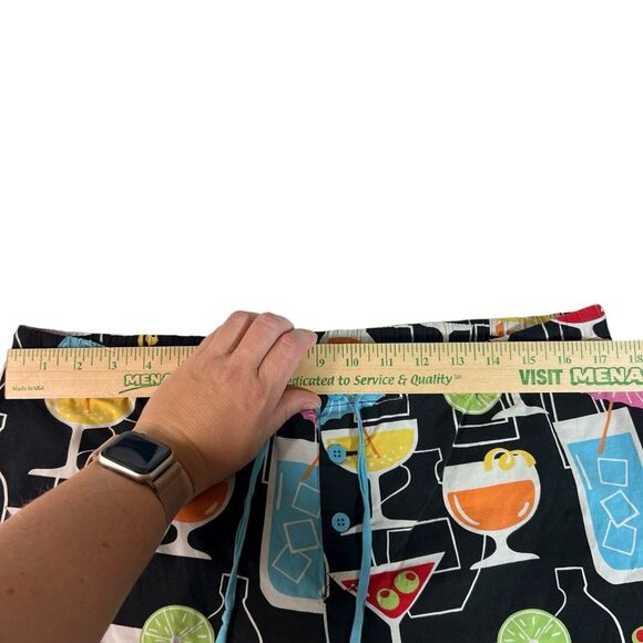 🍒 Medium Nick & Nora Pajama Pants Happy Hour cocktail print. - Picture 15 of 16